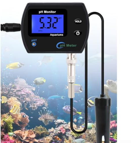 Digitales pH-Messgerät, tragbares PH-990-Messgerät, hohe Genauigkeit pH-Tester mit ATC-Funktion, Wasserqualitätsmonitor Säuremessgerät für Hydrokultur, Labors (EU)