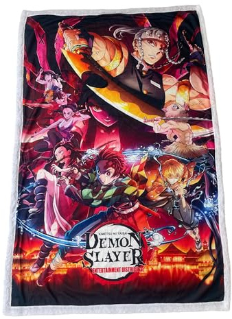 Hômadict Pläd sherpa 100 x 150 cm Demon Slayer KYOJURO och TANJIRO