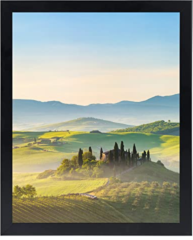 HUKONHEP 17x24 Black Picture Frames, Photos Frame with Plexiglass, Wall Gallery Photo Frames, Horizontal and Vertical for Wall Mounting, Home Office Decoration