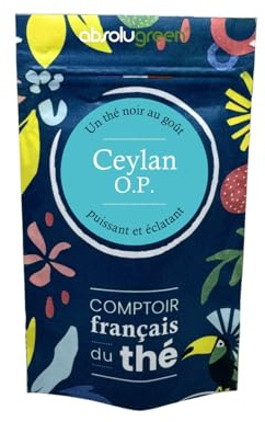 Thé Noir Ceylan O.P. – Comptoir Français du Thé – Pochette 80g en Vrac – Nature aux Notes Boisées & Gourmandes – Infusion Puissante et Équilibrée, Idéale pour le Petit-Déjeuner