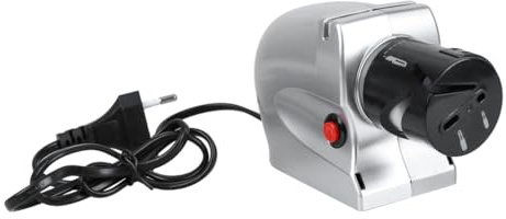 Elektrischer Anspitzer 20w Silber für Scheren und Steakmesser | Schärfsystem mit Auffangschale, Kunststoff Metall Ausführung, Leicht und Schnell für Küche Zufällige Farbe