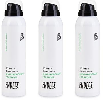 endees – So Fresh Shoe Deodorant Spray (3x150ml) – BoV Technology for Extended Aerosole Use – Shoe Odour Neutraliser – Grapefruit Scented – Sports & Daily Use – 3 Units Set