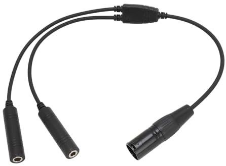 Aviation-Headset-Adapter, GA-Doppelstecker auf 5-poligen XLR-Headset-Anschluss, GA-auf-XLR-Kabeladapter, Plug-and-Play, für die Meisten Aviation-Headsets