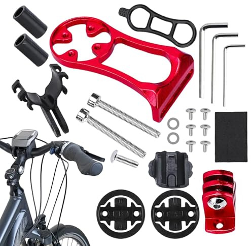 Fahrrad-Computer-Halterung, Aluminiumlegierung, Vorderrad-Lenkerhalterung – leichte, multifunktionale Fahrradcomputer-Halterung, Fahrradzubehör für GPS-Computer