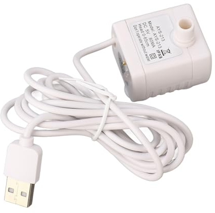 Bomba de Fuente de Agua para Mascotas, Bomba Dispensadora de Agua Ajustable Alimentada por USB, Dispensador de Agua Extraíble Compatible Universal para Gatos, Gatos, Bebidas para