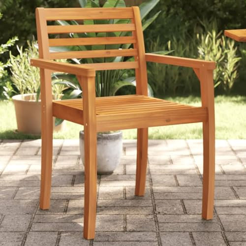 Sufrk Gartenstühle 2 STK. Garten StüHle Relaxsessel Garten Gartensessel Outdoor GartenstüHle 59x55x85 cm Massivholz Akazie