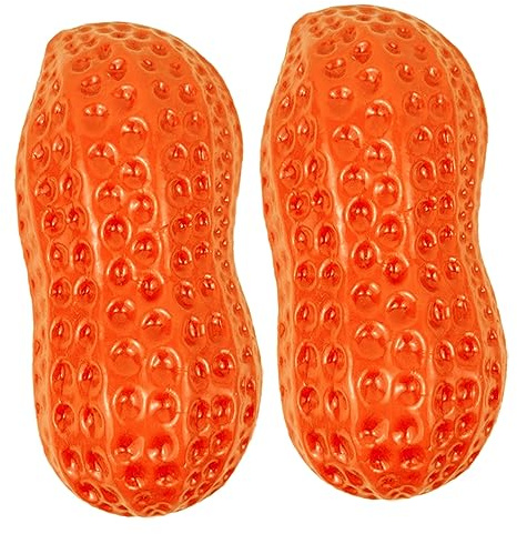 ibasenice 2 Piezas Juguete de maní Cachorro masticadores Juguetes para Mascotas Juguetes para Perros Dog Toys muñecos pequeño Perro de Juguete para morder Perros pequeños Rojo