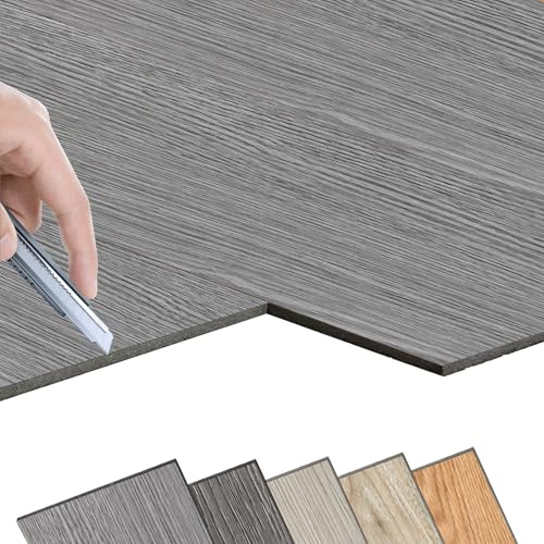 FIVMEN PVC Bodenbelag Vinylboden Selbstklebend 5㎡ Klebefliesen Bodenfliesen Holzoptik Vinyl Fliesen Boden Venylbodenbelag Klick für Küche, Bad & Wohnbereich 36 Stück, W02
