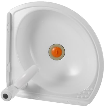 Angoily Lavabo Esquinero de Pared de Plástico Blanco con Grifo Fregadero Compacto para Baños Pequeños y Ahorro de Espacio y Fácil Limpieza