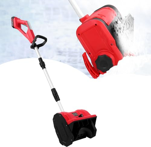 Souffleur à Neige Électrique 12 pouces Sans Fil - Pelle à Neige Pliable avec Batterie et Chargeur Rapide, Idéale pour Usage Résidentiel et Neige Légère