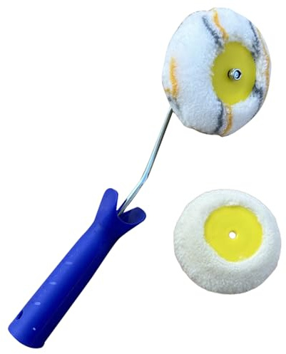 Herramienta de bordeadora de pintura para paredes con cerdas densas, mini rodillo de esquina para paneles de yeso, decoración de techos, esquinas, aleros, bordes