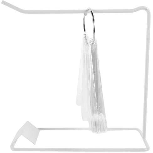 Palitos de Hierro Soporte de Muestra para Decoración de Uñas | Anillo Acrílico, 1 Juego con 50 Tips Redondos y Desmontables, para Salones y Artistas de Uñas