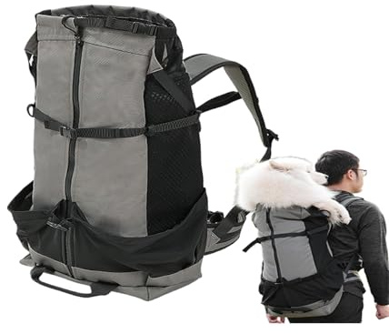 Ryggsäck för hundbärare – 60 cm kapacitet husdjursryggsäck | multifunktionella kattryggsäckar | utomhus hundryggsäckar, anti-hårklämning husdjursväska för att förhindra att den flyger