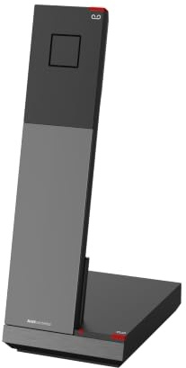 Snom HD331 Hospitality IP Telefon, DECT-Mobilteil, schnurlos, PoE-Basis, Gigabit, HD-Audio, Freisprechen, antibakterielles Gehäuse, erweiterbar bis 4 Mobilteile, Gunmetal Schwarz
