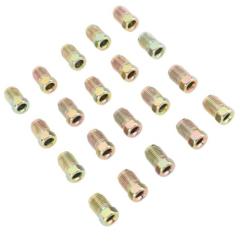 Tonysa 20 Accesorios Abocardados Invertidos para Línea de Freno |Tuercas Métricas M10 X 1 Mm para Tubo de Freno de 3/16 pulg.