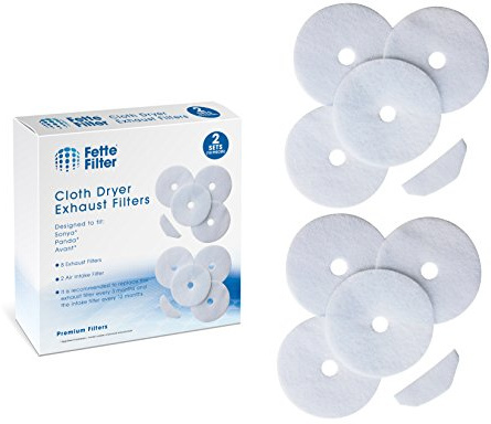 Fette Filter - Cloth Dryer Filters Compatible with Sonya, Panda, Avant, Magic Chef Dryers - Multi Pack (Pack of 8)