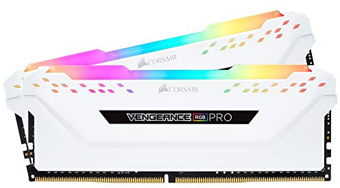 Corsair Vengeance RGB PRO 16GB (2x8GB) DDR4 3000MHz C15 XMP 2.0 Enthusiast RGB LED Illuminated Memory Kit - White