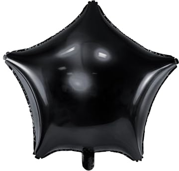 PartyDeco folieballong Mylar folie form stjärna metall Ø 48 cm svart