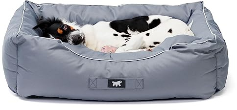 Ferplast Hundekissen Hundesofa für Große Hunde Hundekorb Orthopädisches Hundebett Hundematratze Waschbar Hundematte Wasserdicht 78 x 56 x h 22 cm. Grau