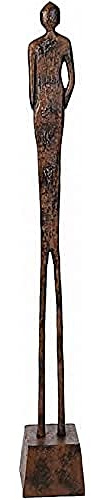 Casablanca Deko Skulptur Figur XXL - Augusta Aluminium braun Antikfinish Frauenkörper auf Basis - Höhe 113 cm