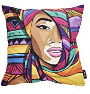 DONE Beidseitig Bedruckte Kissenhülle 45x45cm, Winnie kuschelig weich schönes Wohngefühl farbenfroh 100% Polyester
