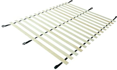 EVERGREENWEB Sommier à Lattes en Bois 160x200 2 Personnes – 16 Lattes avec Cadre Flexible – sans Cadre – Base à Lattes Matelas Bouleau Enroulable, Pratique pour Tous Les Lits et Matelas