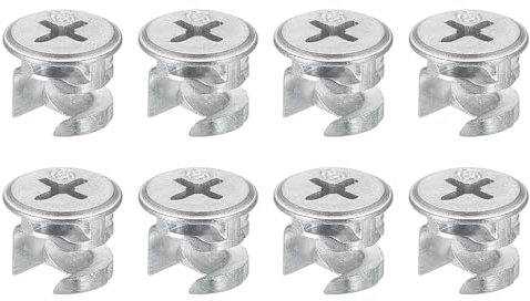 sourcing map Cam Lock Nut for Furniture, 8pcs 12x10mm Joint Connector Locking Nuts Furniture Connecting Cam Fittings