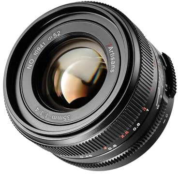 7artisans 35 mm F1.4 Mark Ⅲ Vollformat Festbrennweite mit manueller Fokussierung und großer Blende, kompatibel mit Sony E-Mount-Kameras A7 A7R A7S A7RⅡ A7SⅡ A9 A7C A1 A7RIII A7III A7RIV A9II(Schwarz)