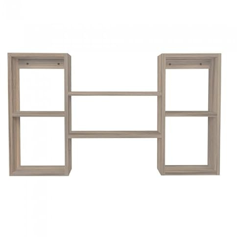 Domax Home Bücherregal - Wandregal - Hängeregal - Schweberegal - Würfelregal - Regal schmal - 102x60x18 cm Sonoma-Eiche - Regale für Küche, Badezimmer, Wohnzimmer, Schlafzimmer - FTS 1