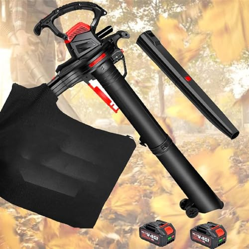 Aspirador portátil de soplador de hojas, aspirador de soplado eléctrico de litio de 40 V, soplado y succión 2 en 1, barredora de soplado de hojas for jardín, aspiradora for césped al aire libre, sopla