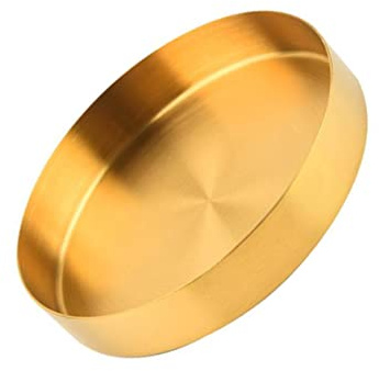 Parliky Plateau De Rangement Rond Acier Inoxydable Plateau Décoratif Pour Bijoux Et Accessoires Format Élégance Pour Maison Et Bureau
