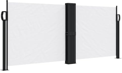 vidaXL Tenda da Sole Laterale Retrattile Bianca 100x600 cm