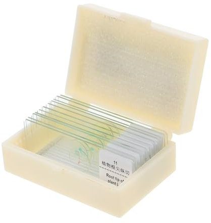 PLAFOPE Lames de Microscope en Verre Bien Polies Bords Lisses, Ensemble de 1 Set pour Éducation Biologique de Base et Laboratoires D'étudiants