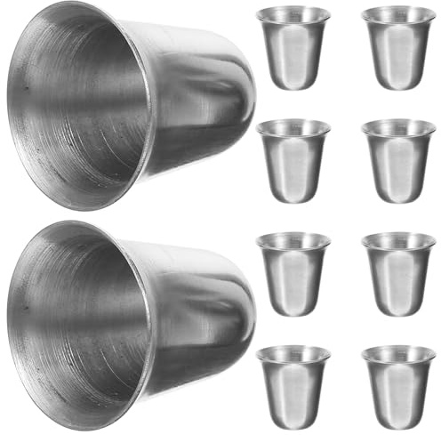 TOPBATHY 40pcs Portable Stainless Steel Religious Communion Cup Mug Stackable for Church Events for Holy Communion Celebrations and Daily Use