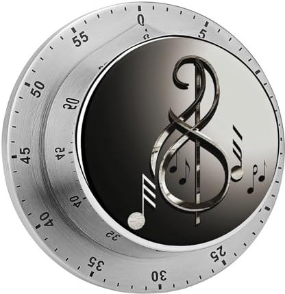 Music Symbol Kitchen Timer Egg Timer Kitchen Timers for Cooking Magnetic Timer Cooking Timer Gym Timer Cute Kitchen Timer,for Gym Teacher Study Exercise Baking