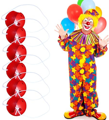 QIUMING clownsnasen rot Clown Nase Erwachsene | Clown noses rote clownsnasen Clown Nase rot Mit elastischem Seil für Karneval, Geburtstagsfeier, Halloween Verschiedene