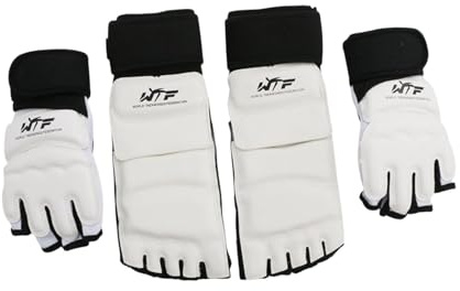 JISADER Protector de mano y pie de taekwondo, guantes de karate Guardia del pie de la altura del tobillo, el engranaje de de amortiguadores para el, S