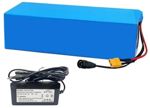 GNIUBBDB 60V 25Ah E-Bike Batería De Iones De Litio con 67.2V 2A Cargador 16S5P Bicicleta Eléctrica Batería Impermeable BMS Incorporado para 250W 300W 350W 500W 750W 1000W Motor T Plug