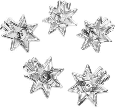 MAGICLULU 12piezas Candelabro Navideño Clips Metálicos Forma De Estrella Portavelas Clip para Árbol De Navidad Decoración De Velas para Fiestas y Eventos Festivos