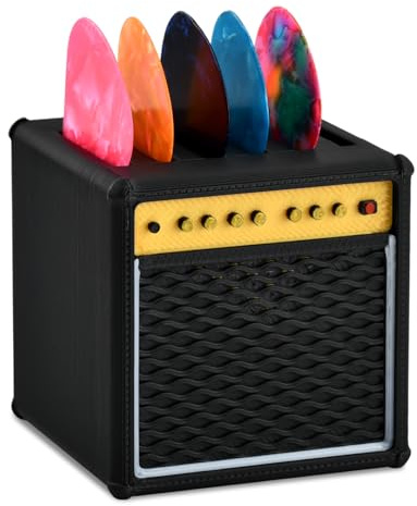 Cramelith Amp Speaker Style Guitar Pick Holder Box - Comes with 5 Picks + Pick Storage | Gig & Practice Organized Access - Perfect for Guitarists & Music Enthusiasts