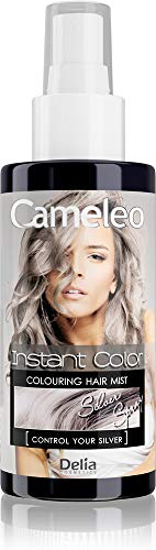 Cameleo - Spray & Go - Tónico en spray para el cabello - Silver Mist - Para cabello rubio, platino, gris - Listo para usar - Color plateado semipermanente - Coloración instantánea - 150 ml