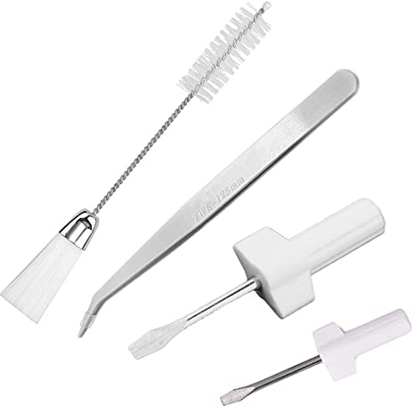 YEQIN Sewing Machine, Overlock & Serger Service Kit - Set of 4 Tools Includes: 2 Different Size Screwdrivers, Tweezer, Double Headed lint Brush - Boost The Performance of Your Machine