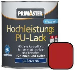 Primaster PU Lack RAL 3000 375 ml 4,5 m² feuerrot