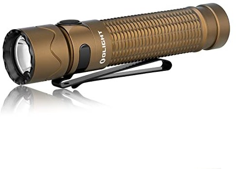 OLIGHT Warrior Mini2 LED Taschenlampe 1750 Lumen, 220 Reichweite, Bis Zu 45 Tage Laufzeit, 5 Beleuchtungsmodi, EDC Wiederaufladbare Taktische Taschenlampe, für Camping, Abenteuer(Desert Tan)