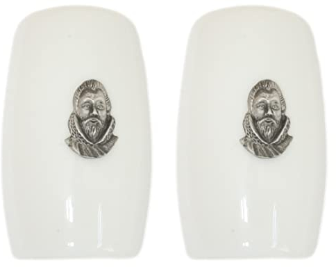 Francis Drake China Salt and Pepper Shakers Cruet Set Modern White CSP 613