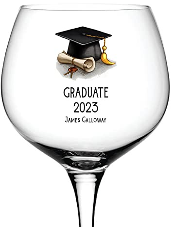 ukgiftstoreonline Personalised Graduation Cocktail Gin Glass Gift Keepsake