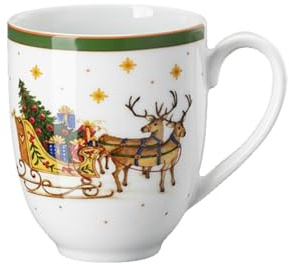 Becher mit Henkel Happy Wintertime 0,40 L, Grün