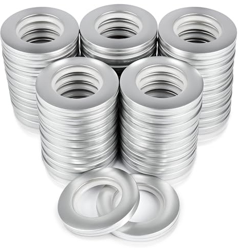 ZXXSFM 50 Pack Curtain Grommet 1-9/16 Inner Diameter 40mm Plastic Silver