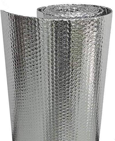 Self-adhesive Foil Insulation Radiator Insulation Reflect A Heat Double Aluminium Bubble Loft, Attic, Garage, Shed, Hutch, Kennel, Campervan, Greenhouse Various Size(1mx3m)