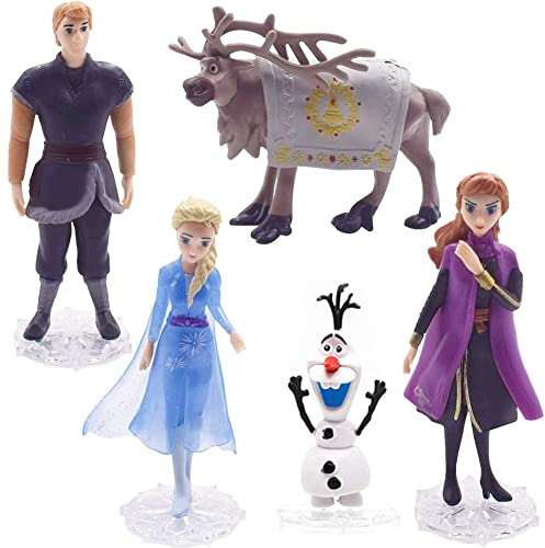 5 Pieces Princess Mini Figures, Princess Cake Toppers Cake Decoration, Mini Figures Set for Boys Girls Birthday Party Babay Showers Celebration Supplies